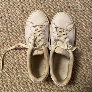 White Nike Court Royale 2 Sneakers w/ croc swoosh